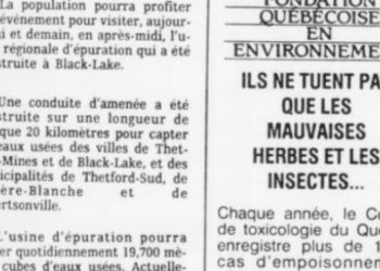 L’usine d’épuration de Black-Lake inaugurée en fin de semaine