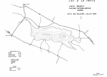 Carte bathymétrique du lac à la Truite 1963